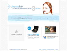 Tablet Screenshot of chromalighttherapy.com